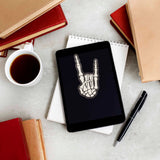 Rock On Skeleton Hand Sticker