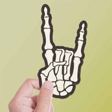 Rock On Skeleton Hand Sticker