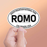 Rocky Mountain National Park White Oval Bumper Sticker