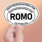 Rocky Mountain National Park White Oval Bumper Sticker
