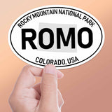 Rocky Mountain National Park White Oval Bumper Sticker