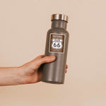 Historic Route 66 Road Sign Decal on Water Bottle