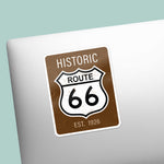 Historic Route 66 Decal on Laptop