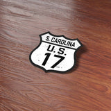 South Carolina Coastal Highway 17 Road Sign Sticker