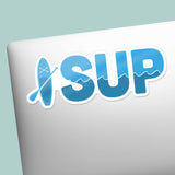 SUP Stand Up Paddleboard Sticker on Laptop