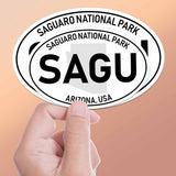 Saguaro National Park White Oval Bumper Sticker