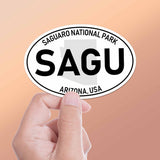 Saguaro National Park White Oval Bumper Sticker