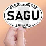 Saguaro National Park White Oval Bumper Sticker