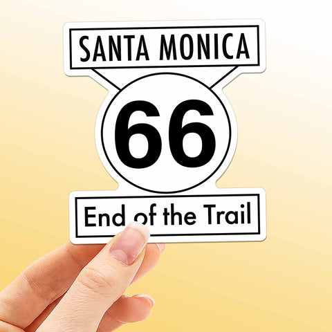 Santa Monica End of Route 66 Sticker - Southern California Decal