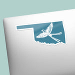 Scissortail Flycatcher Oklahoma State Bird Sticker on Laptop