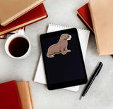 Cute Sea Otter Sticker on Kindle eReader with Books and Coffee Mug