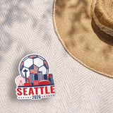 Seattle Skyline USA Soccer Sticker - PNW Washington Sports Decal