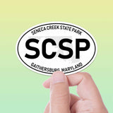 Seneca Creek State Park Maryland White Oval Sticker Small