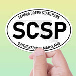 Seneca Creek State Park Maryland White Oval Bumper Sticker Large