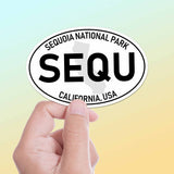 Sequoia National Park White Oval Bumper Sticker