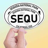 Sequoia National Park White Oval Bumper Sticker