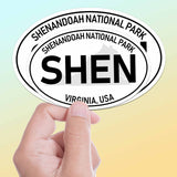 Shenandoah National Park White Oval Bumper Sticker