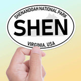 Shenandoah National Park White Oval Bumper Sticker