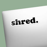 Shred Skater Decal on Laptop