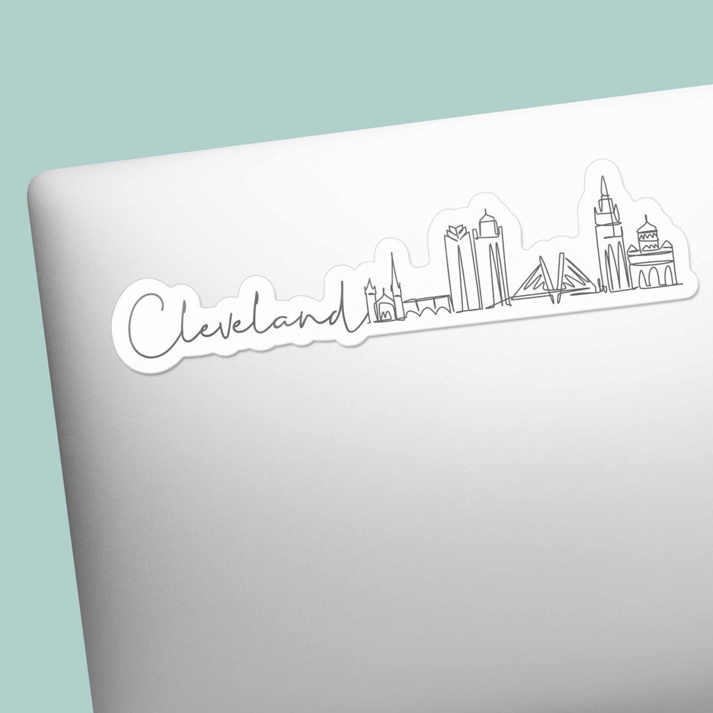 Cleveland Ohio City Skyline Sticker - Cute Forest City Midwest Bumper ...