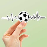 EKG Soccer Sticker - Cool Sports Life Decal for Water Bottle