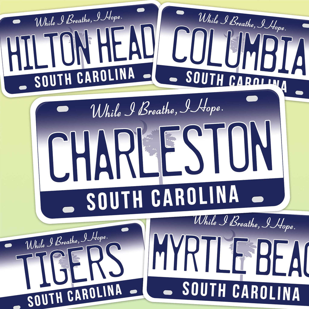 Sc Letters Sticker South Carolina License Plate Stickers - Choose Your SC City – Sentinel ...
