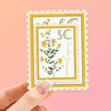 South Carolina State Flower Jessamine Sticker - SC Vintage Stamp Decal