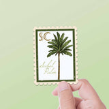 South Carolina State Tree Sabal Palm Sticker- SC Vintage Stamp Decal
