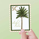 South Carolina State Tree Sabal Palm Sticker- SC Vintage Stamp Decal