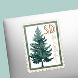 South Dakota State Tree Black Hills Spruce Sticker- SD Vintage Stamp Decal