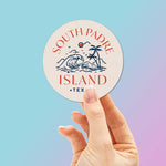 South Padre Island Texas Sticker on Water Bottle