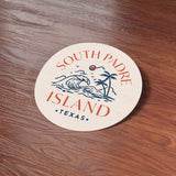 South Padre Island Texas Sticker on Wood Desk