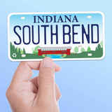 Indiana License Plate Bumper Stickers - Choose Your IN City or Phrase Decal
