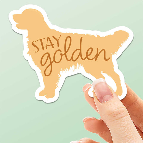 Stay Golden Cute Dog Sticker 