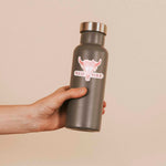 Stay Wild Cattle Skull Cowgirl Decal on Water Bottle