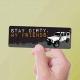 Stay Dirty My Friends - Vintage Rover Offroad Sticker