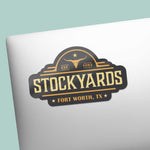 Fort Worth Stockyard Texas Decal on Laptop