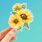 Sunflower Sticker - Mini Midwest Nature Decal