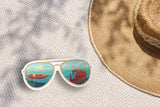 Sunglasses Lake Sticker Beach