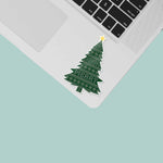 Holiday Sweater Christmas Tree Decal on Laptop