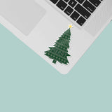 Holiday Sweater Christmas Tree Decal on Laptop