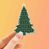 Holiday Sweater Christmas Tree Sticker