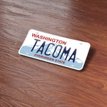 Tacoma Washington Sticker on WA License Plate