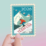 USA 2026 Ski Sticker - Milan Winter Sports Decal