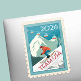 USA 2026 Ski Sticker - Milan Winter Sports Decal