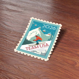 USA 2026 Ski Sticker - Milan Winter Sports Decal