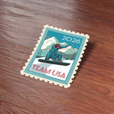 USA 2026 Snowboard Sticker - Milan Winter Sports Decal