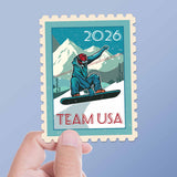 USA 2026 Snowboard Sticker - Milan Winter Sports Decal