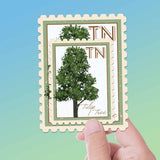 Tennessee State Tree Tulip Tree Sticker - TN Vintage Stamp Decal