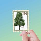 Tennessee State Tree Tulip Tree Sticker - TN Vintage Stamp Decal